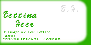 bettina heer business card